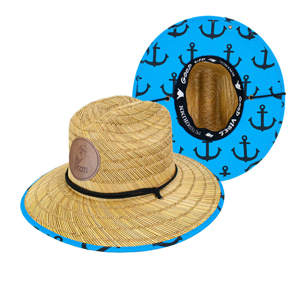 Youth Blue Anchor Cozi Lifeguard Hat