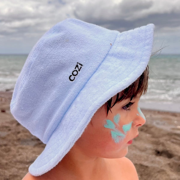 Unstructured terry cloth bucket hat