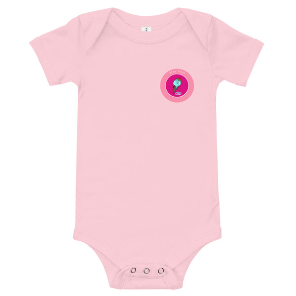 Baby Short Sleeve Onesie Pink